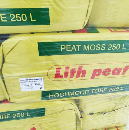 Торф верховий "Lith peat" 3.5-4.5 pH фр. 0-7 мм, 250 л (Rėkyva), фото 2