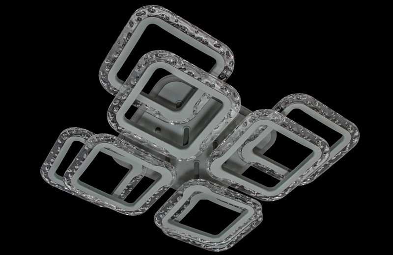 Яскрава сучасна люстра 2517/4+4GR LED 3color dimmer, фото 1