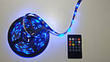 Світлодіодна стрічка RGB з пультом, USB, 5 м (5V/5050/RGB)(7373), фото 2