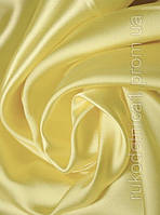 Ткань атлас цвет жёлтый (ш 150 см) для пошива платьев, костюмов, блузок, украшения залов.