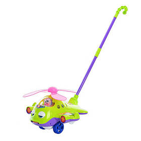 Дитячі каталки іграшки з дерева 117136 на палиці, звук Зелений, Toyman