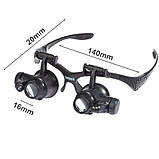 Лупа-окулярна з LED-підсвіткою, NO.9892GJ, фото 3