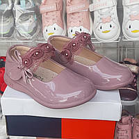 Туфли лаковые для девочки розовые, пудра, сиреневые 23(13,8)24(14,5) запас 0,5 +см