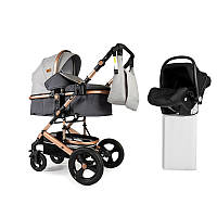 Універсальна коляска трансформер 3В1 NINOS BRAVA NEW Grey