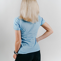 Жіноче поло фіолетове 65/35 Polo lady-fit Fruit of the Loom,L