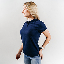 Жіноче поло синє (темно-синій) 65/35 Polo lady-fit Fruit of the Loom,M