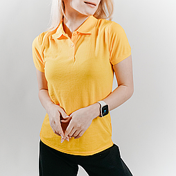 Жіноче поло жовте 65/35 Polo lady-fit Fruit of the Loom,S