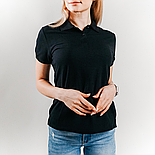 Жіноче поло чорне 65/35 Polo lady-fit Fruit of the Loom,L, фото 4