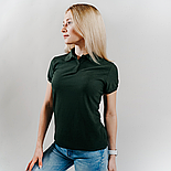 Жіноче поло зелене (темно-зелений) 65/35 Polo lady-fit Fruit of the Loom,XL, фото 5