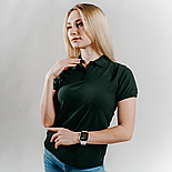 Жіноче поло зелене (темно-зелений) 65/35 Polo lady-fit Fruit of the Loom,XL, фото 2