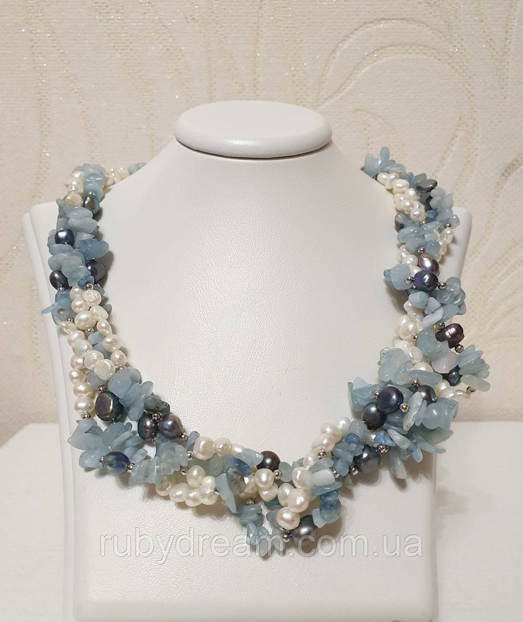 Купить Бусы из речного Жемчуга Барокко (барочный жемчуг) белого и ...