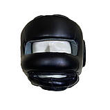 Боксерський шолом тренувальний PowerPlay 3067 з бампером PU + Amara Чорний L, фото 4