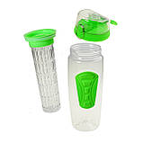 Пляшка для води з відсіком для фруктів, зелена, фото 3