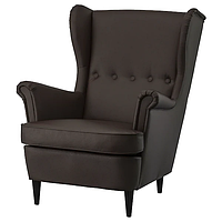 Кресло STRANDMON кожаное IKEA 004.946.38