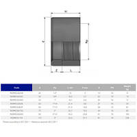 Effast Редукционное кольцо ПВХ Effast с резьбой, d40x1" мм