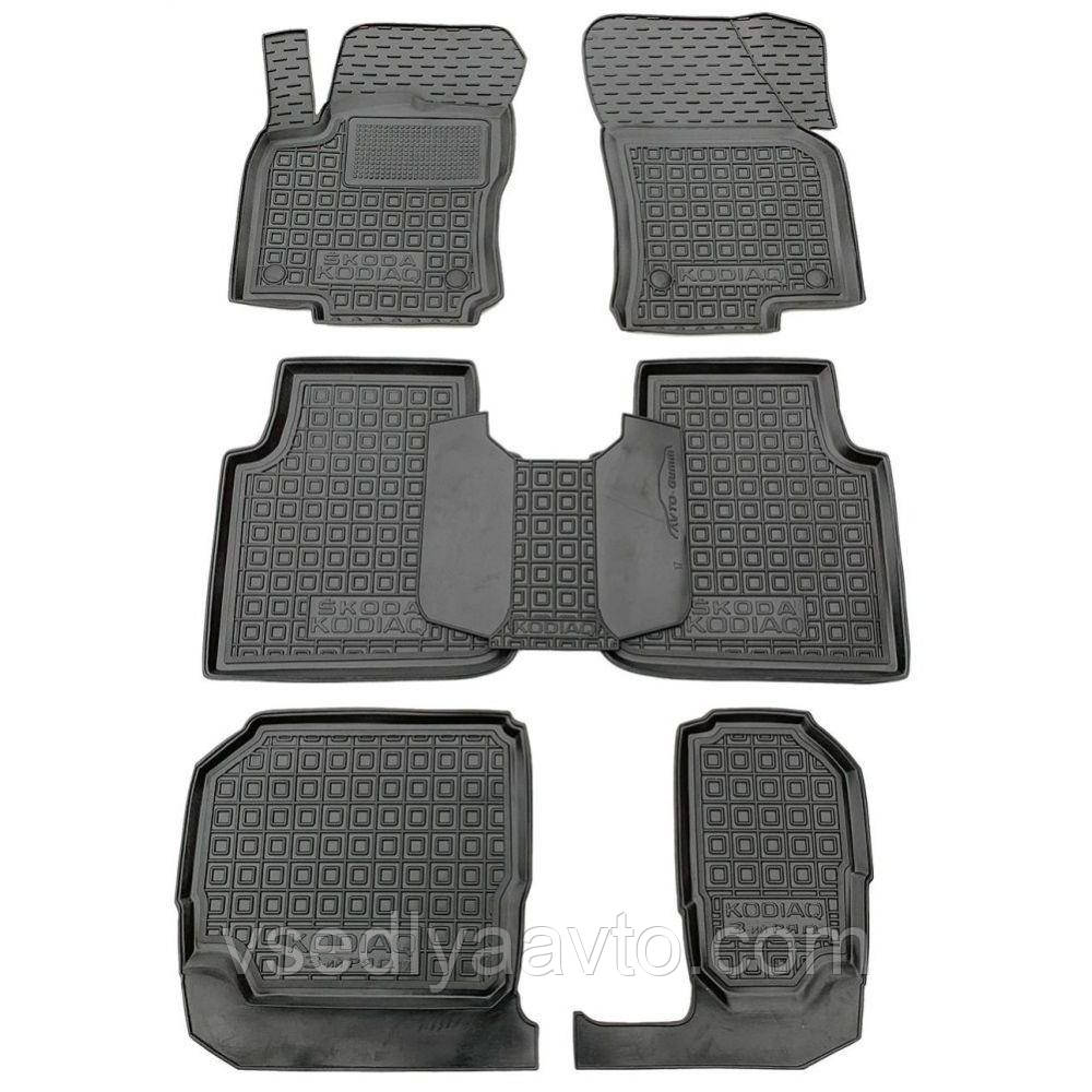 Килимки в салон Skoda Kodiaq 7 місць (1, 2, 3 ряд) (Avto-Gumm)