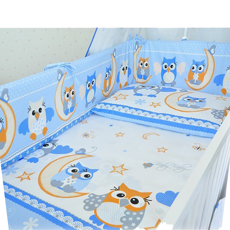 Детская постель и мягкие бортики в кроватку 120х60 см, в наборе: наволочка, простынь, пододеяльник и защита - фото 2 - id-p201478226