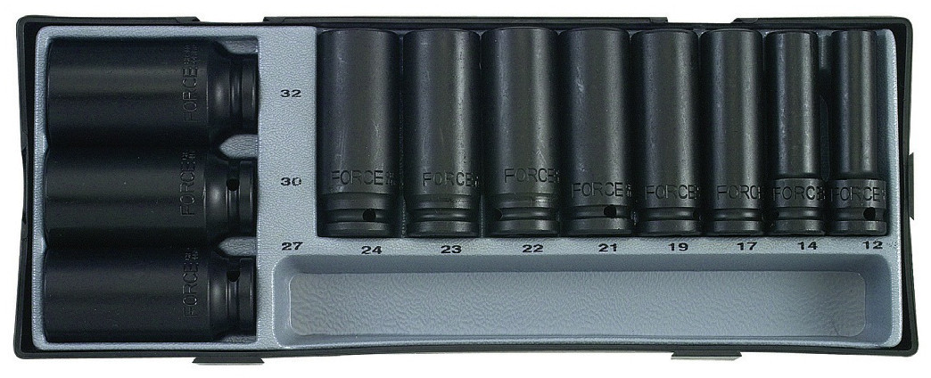 Набір головок глибоких ударних FORCE T4119 1/2" 6г. 11пр.