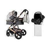 Універсальна коляска трансформер 2В1 NINOS BRAVA NEW Grey, фото 4