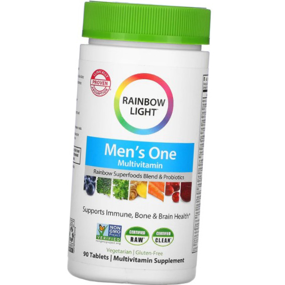 Витамины для мужчин Rainbow Light Men's One 90 таб Минеральный комплекс для спортсменов - фото 6 - id-p1374432570