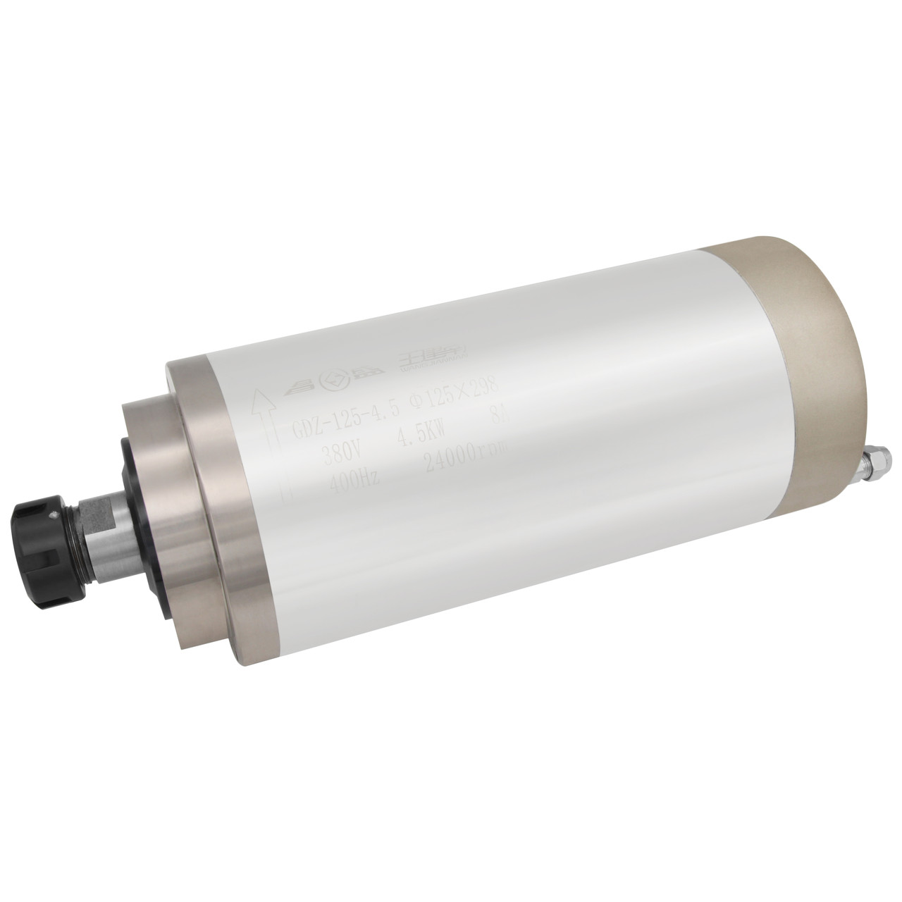 Шпиндель GDZ-125-4.5 Ø 125x298 водяне охолодження (4.5 кВт, 380 В, 8 А, ER25)