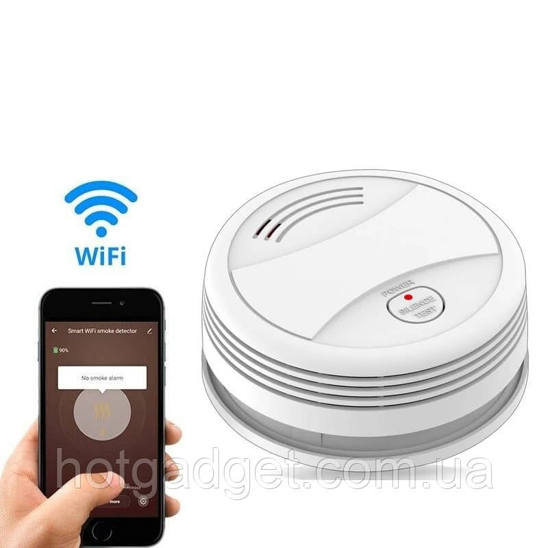 Датчик диму wifi Tuya Smart Life, фото 1