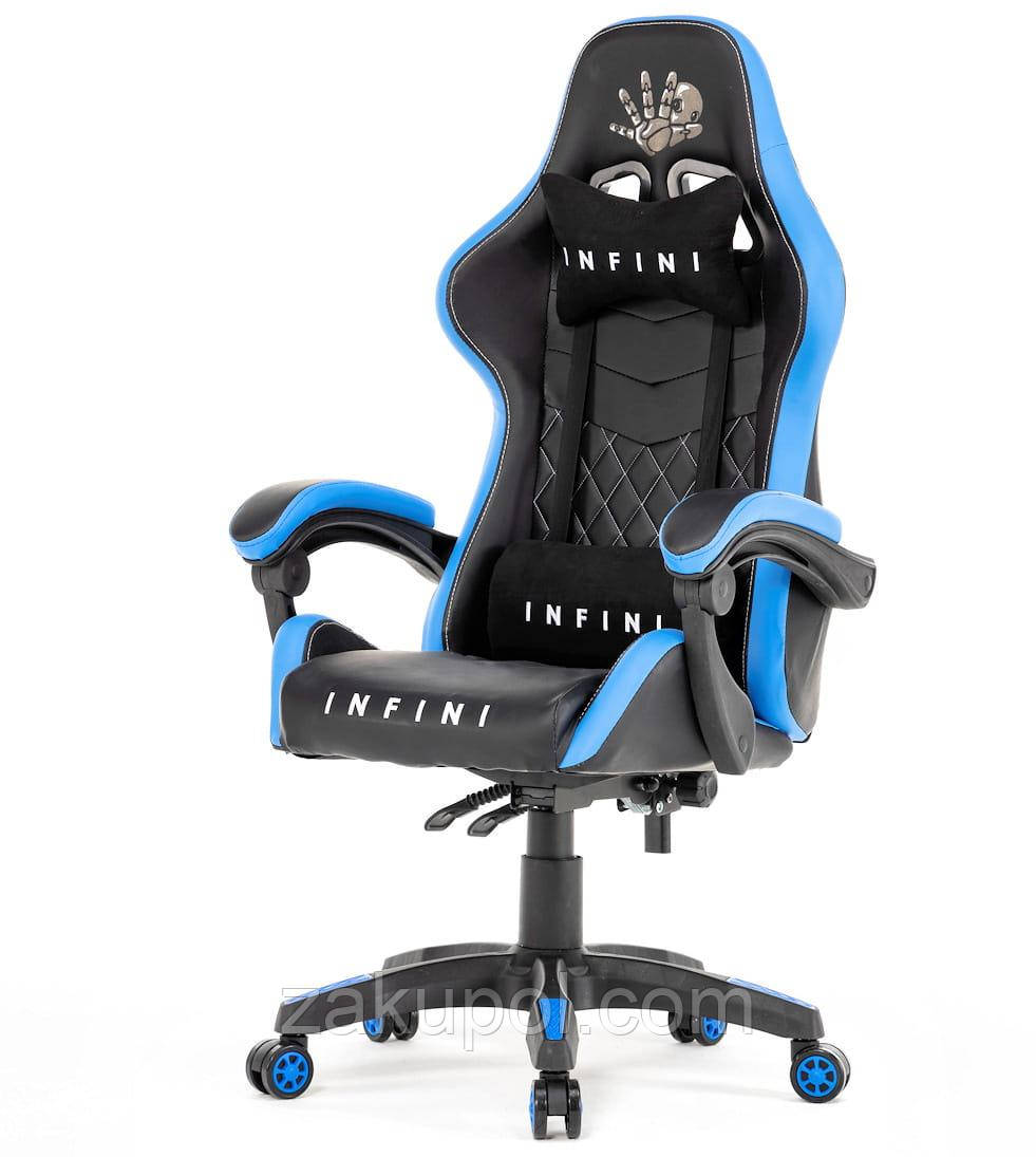 Крісло ігрове, геймерське Infini Five чорно-блакитне, фото 1