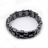 Браслет гематит на гумці, діаметр — 6 см 5_7_20