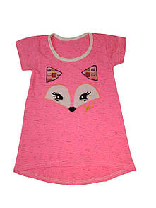 Туніка-берізка для дівчинки з вишивкою стрейч-кулір