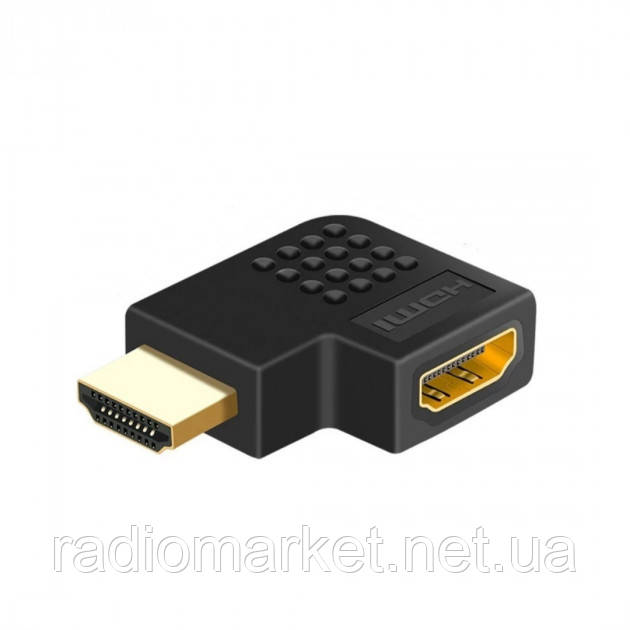 Перехідник (адаптер) штекер HDMI - гніздо HDMI, кутовий