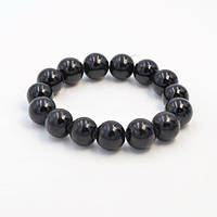 Браслет чорний агат