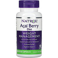 Ягоды асаи и зеленый чай для похудения Natrol "Acai Berry Diet" (60 капсул)