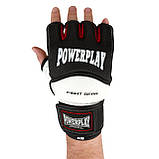 Рукавиці для MMA PowerPlay 3075 Чорні-Білі L, фото 4