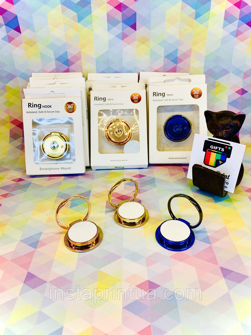 ПОПСОКЕТ підставка для телефона + друк, фото 1