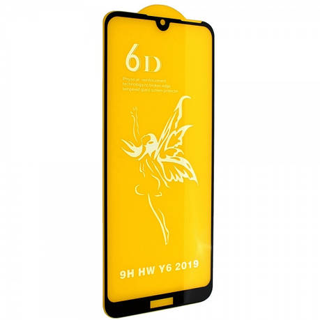 Захисне скло 6D для Huawei Honor 8A / Y6 2019 / Y6s Black, фото 1