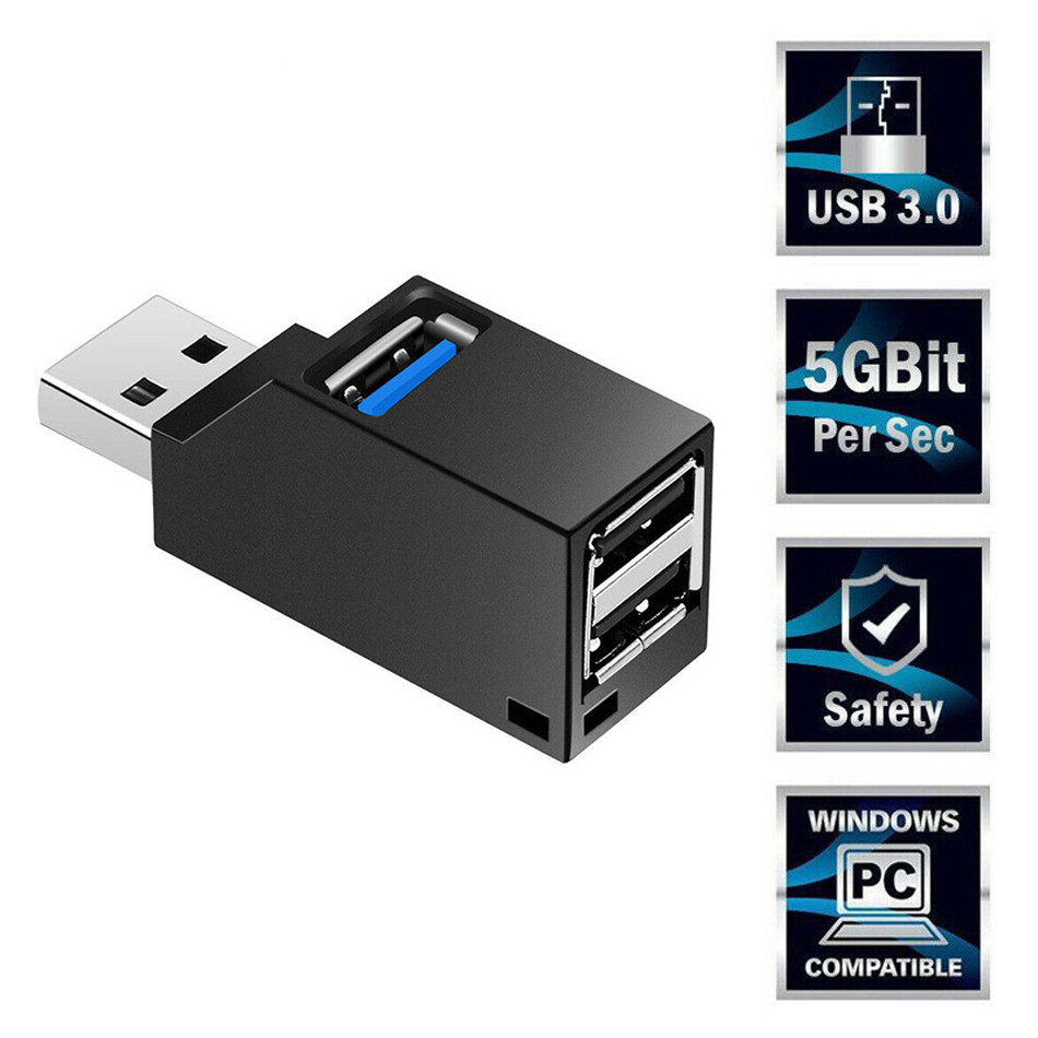 USB хаб/концентратор для ноутбука/ПК. Міні USB-розгалужувач спліттер, фото 1