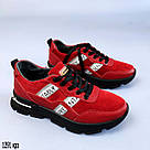 Червоні комбіновані жіночі кросівки, фото 8