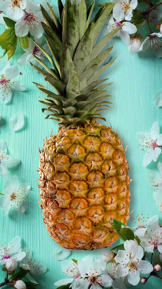 Віддушка для антисептиків, санітайзерів Pineapple and White Flowers (Ананас та білі квіти)