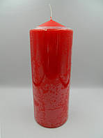 Свеча цилиндр D8см H20см красная