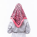 Тонка кашемірова хустка 75х75см Коралова, фото 2