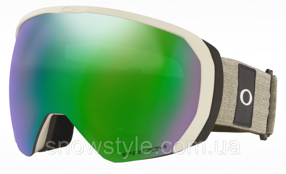 Гірськолижна маска Oakley Flight Path L (XL) Heathered Grey Dark Brush Лінза Prizm Jade Iridium