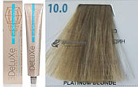 Стойкая крем-краска для волос 10.0 платиновый блондин 3DeLuXe Professional, 100 мл