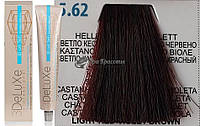 Стойкая крем-краска для волос 5.62 светло-каштановый фиолетово-красный 3DeLuXe Professional, 100 мл
