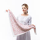 Тонка кашемірова хустка 75х75см Молочна, фото 3