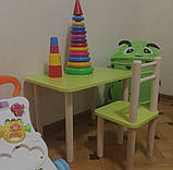 Дитячий столик і стільці від виробника дерева і ЛДСП стілець-стол стіл і стільці для дітей Рожевий, фото 9