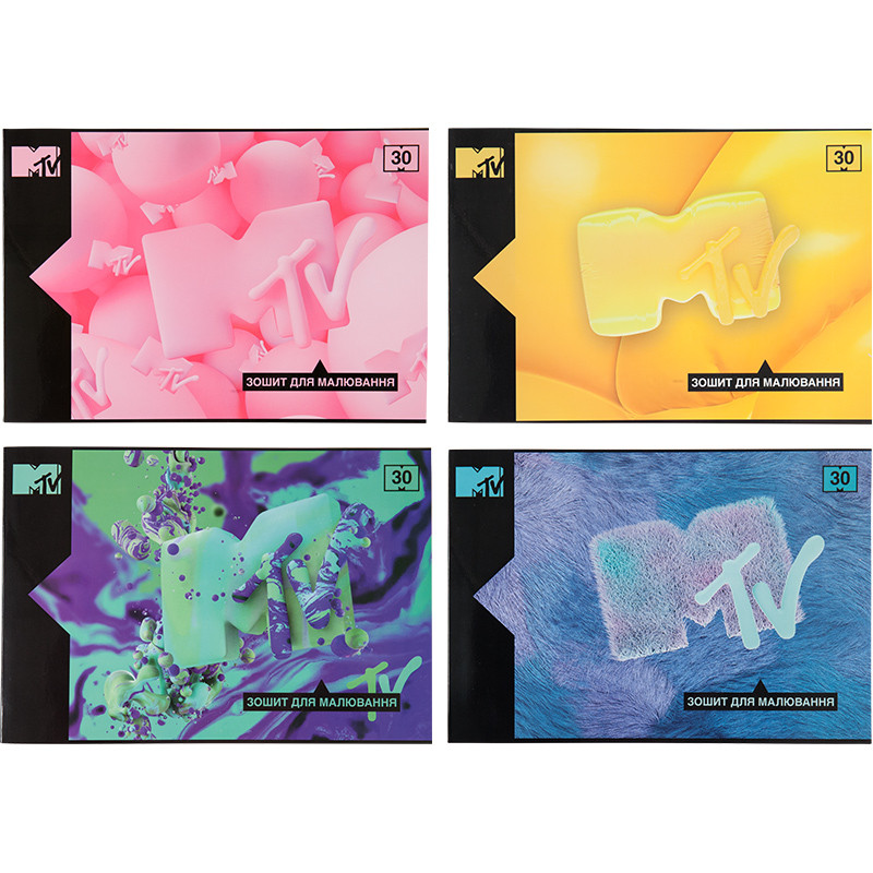 Зошит для малюв. склейка 30/100 A4 "MTV" №MTV20-246/Kite/(8)(96)