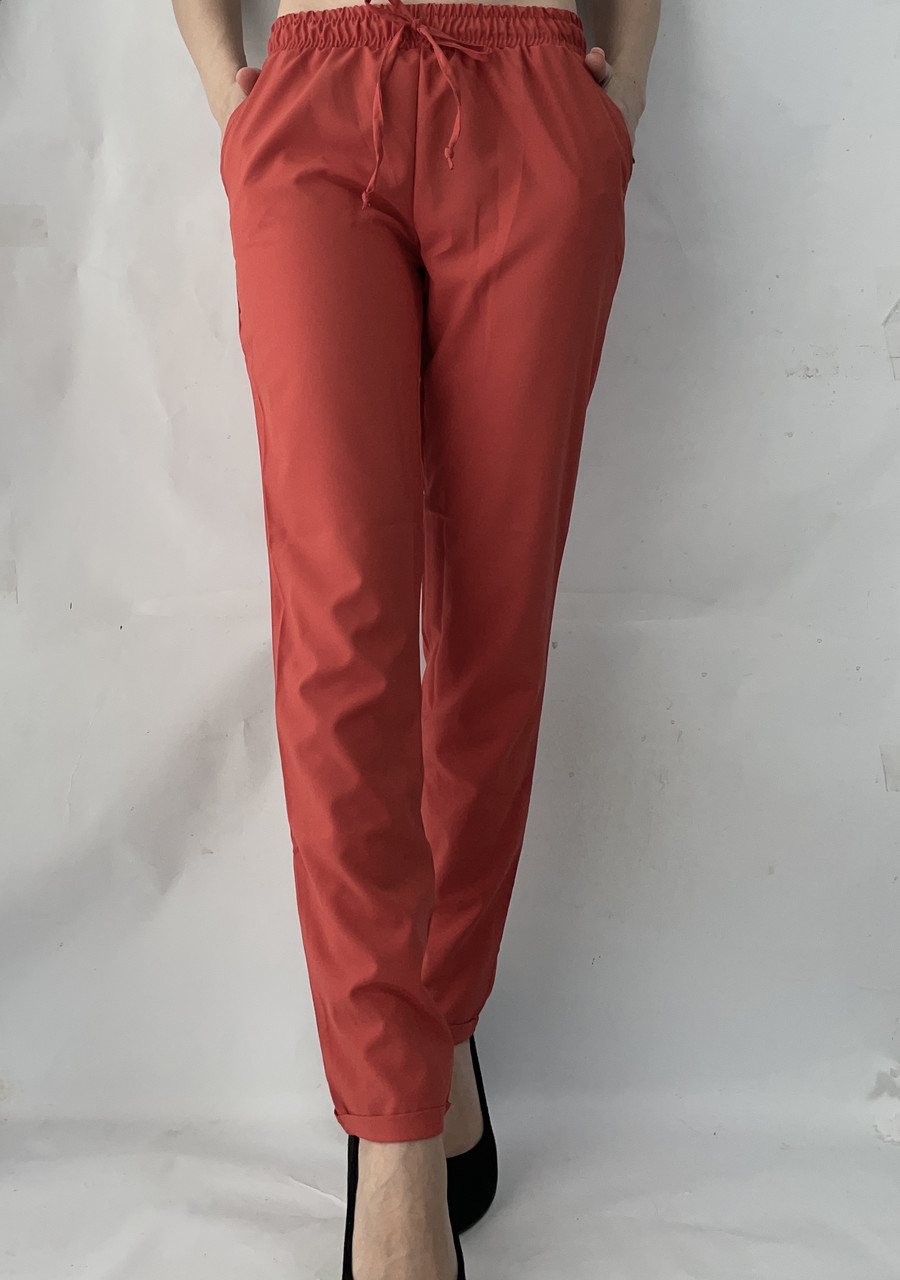 Батальні жіночі літні штани, софт No13 теракота