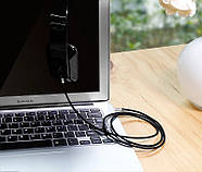 Кабель AUX Baseus Yiven M30 Audio Cable Jack 3.5 - Jack 3.5 аукс аудіо шнур 1м (чорний), фото 3