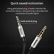 Кабель AUX Baseus Yiven M30 Audio Cable Jack 3.5 - Jack 3.5 аукс аудіо шнур 1м (чорний), фото 7