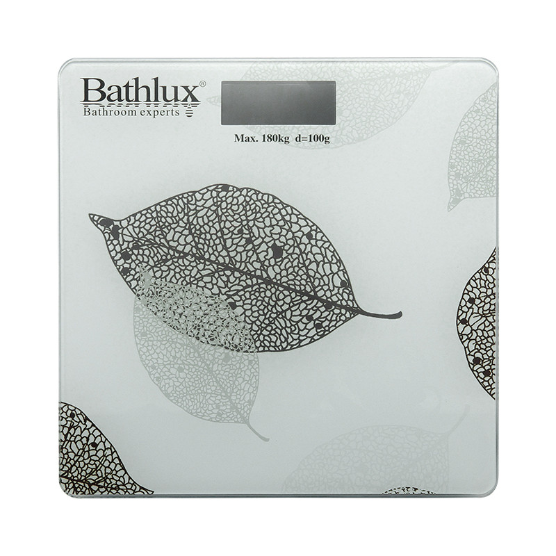 Ваги підлогові суперточні Bathlux до 180 кілограм, дизайн Leaves, фото 1